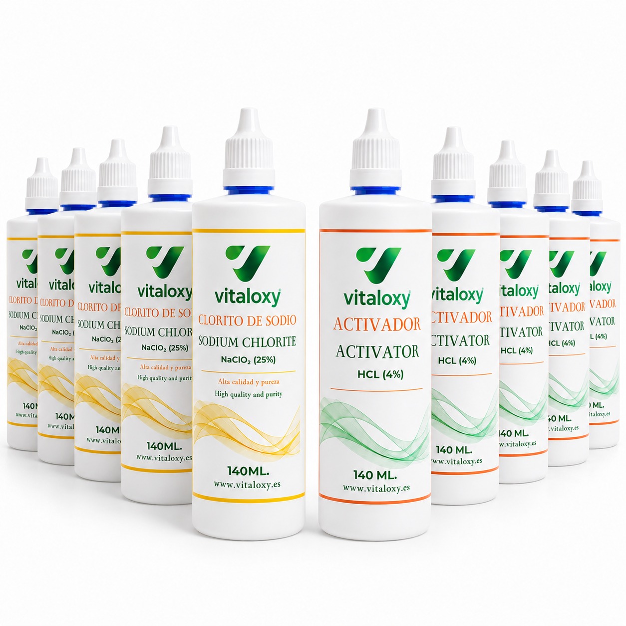 Pack ×5 · Kit 140 ml (10 envases)