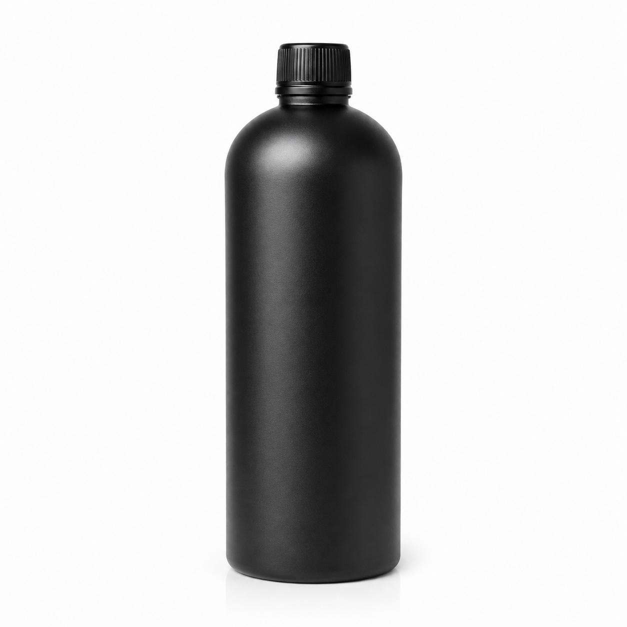 Botella PET Negra con Tapón 1 Litro (vacía)