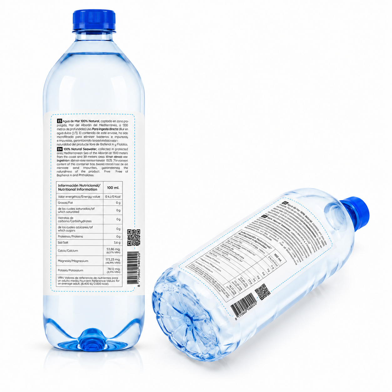 Agua de Mar Hipertónica 2 Litros — trasera