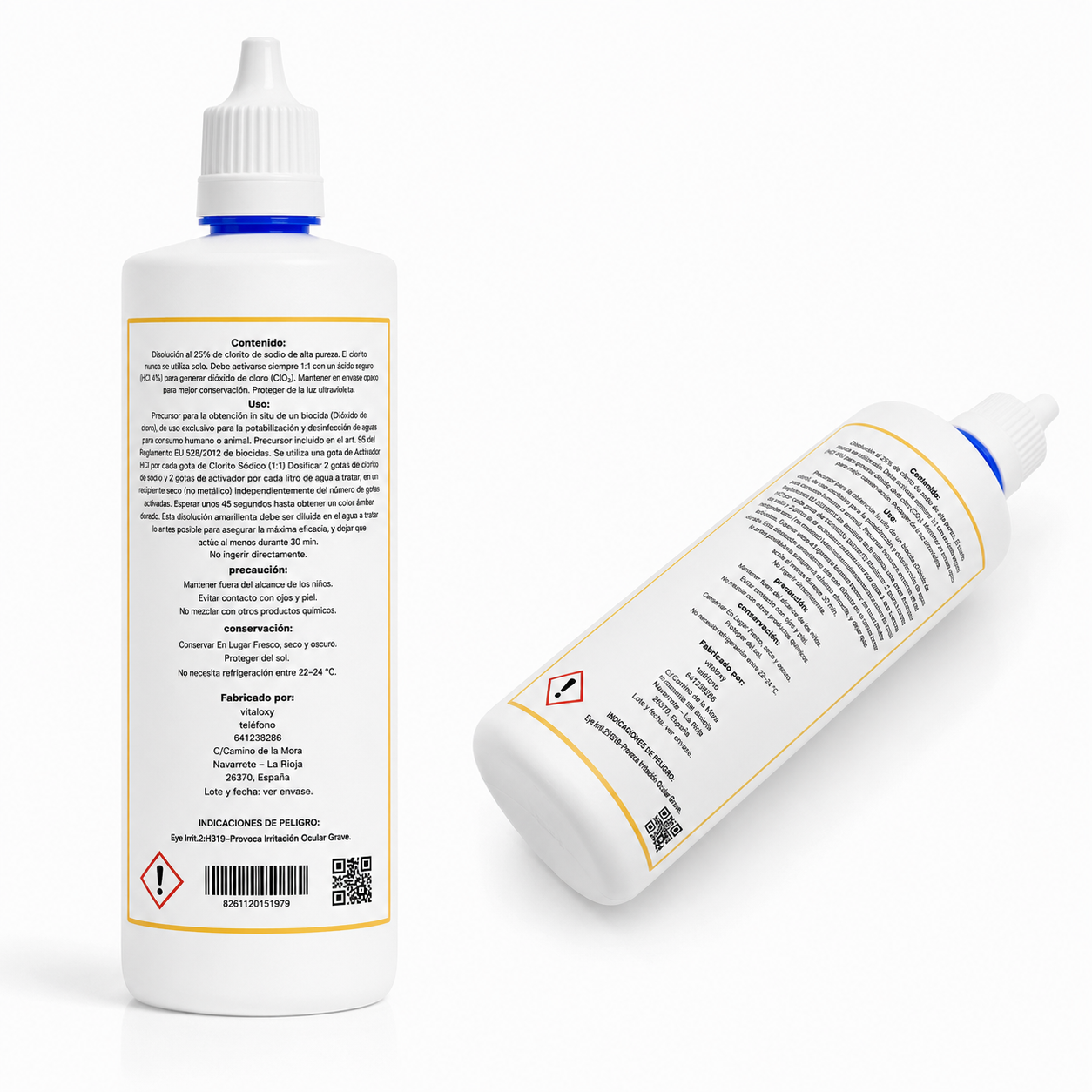 Kit Clorito de Sodio + Activador 140 ml — trasera
